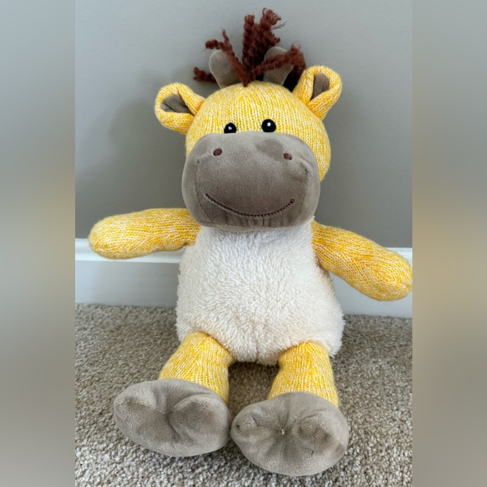 Spark Create Imagine Giraffe 13” Plush Stuffed Animal Toy Rattle Yellow Lovey VG